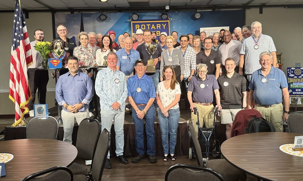 Arlington Sunrise Rotary members gathered for a club group photo, July 2026