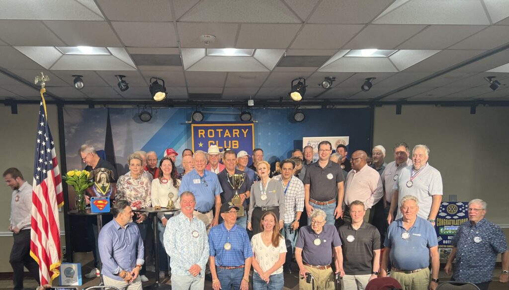 Arlington Sunrise Rotary members recognized at a Friday club meeting