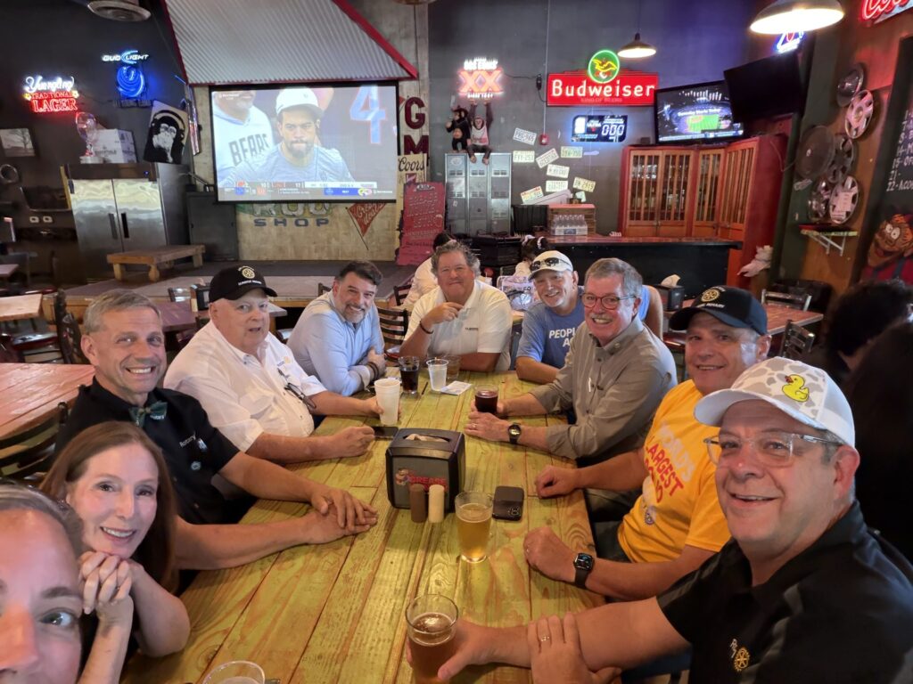Arlington Sunrise Rotary members at an evening social, January 2026