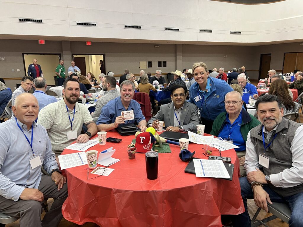 Arlington Sunrise Rotary members at a Friday morning club meeting