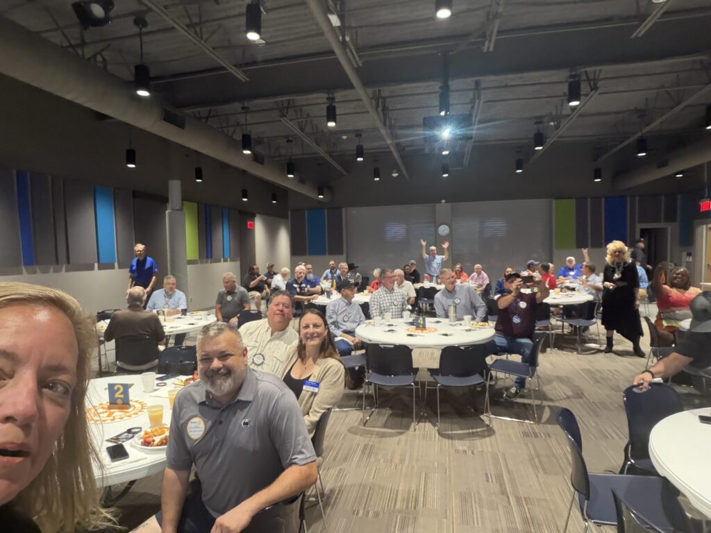 Arlington Sunrise Rotary members at a Friday morning club meeting
