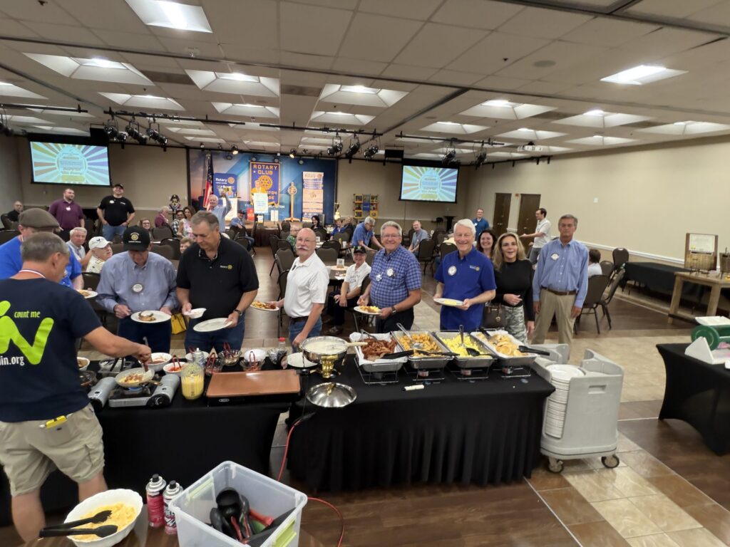 Arlington Sunrise Rotary members at a Friday morning club meeting