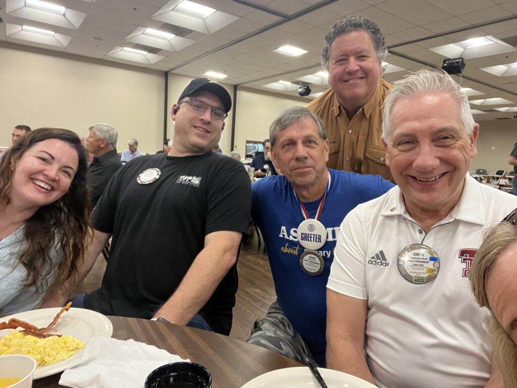 Arlington Sunrise Rotary members at a Friday morning club meeting