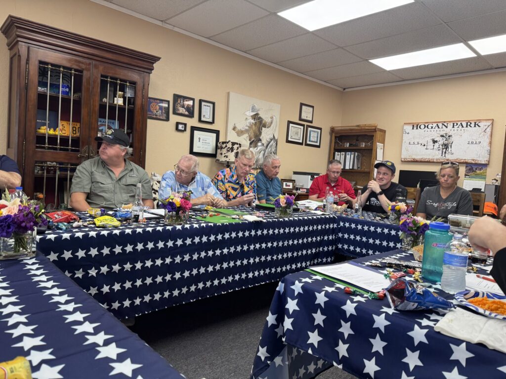 Arlington Sunrise Rotary members at a Friday morning club meeting