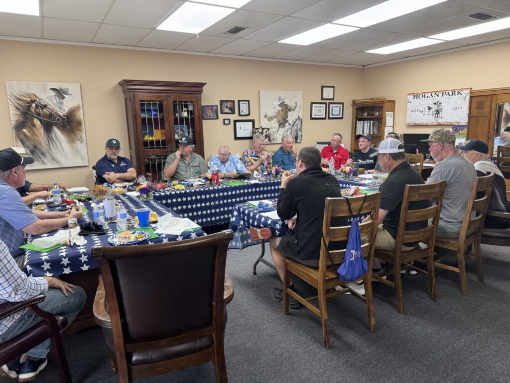 Arlington Sunrise Rotary members at a Friday morning club meeting