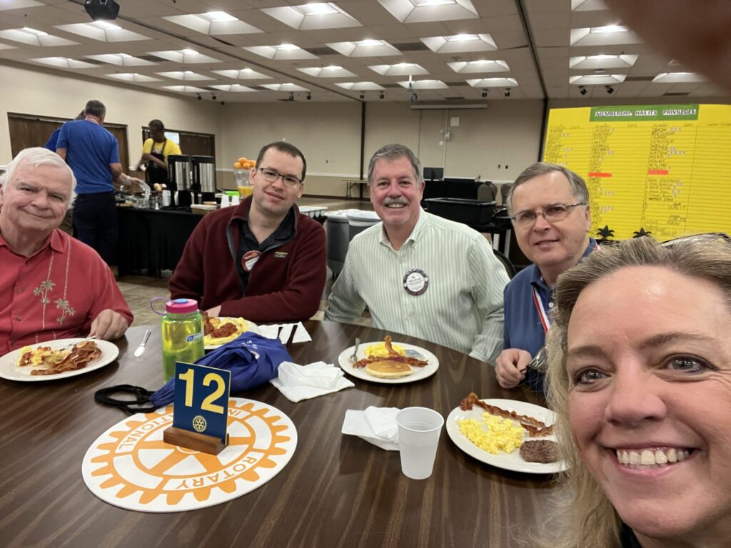 Arlington Sunrise Rotary members at a Friday morning club meeting