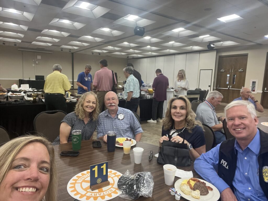 Arlington Sunrise Rotary members at a Friday morning club meeting