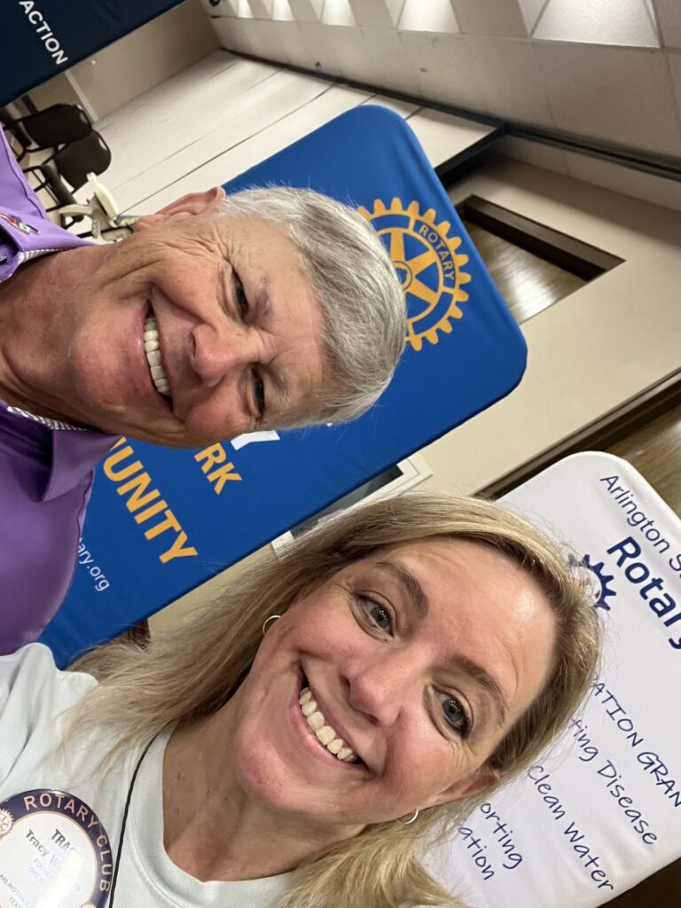 Arlington Sunrise Rotary members at a Friday morning club meeting