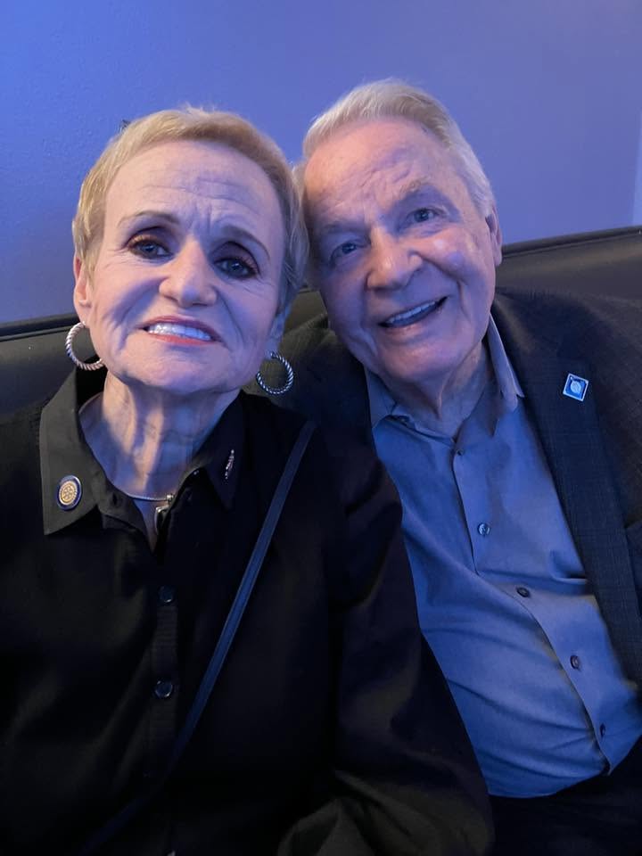 An Arlington Sunrise Rotary couple at the club holiday party