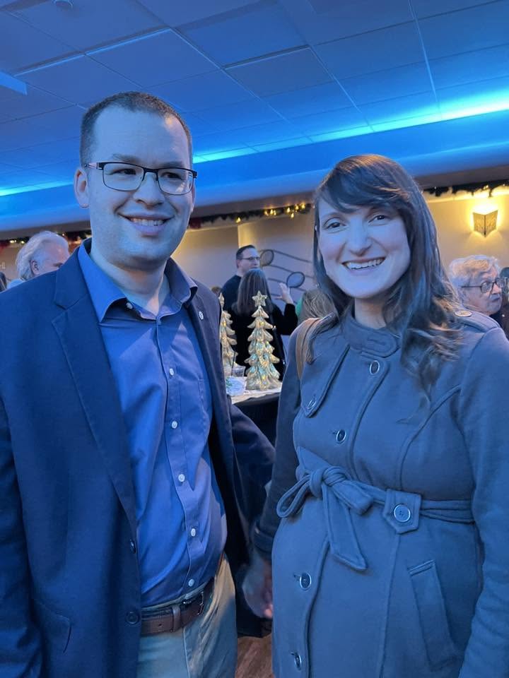 An Arlington Sunrise Rotary couple at the holiday party