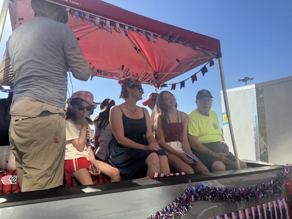 Arlington Sunrise Rotary members in the Fourth of July parade in downtown Arlington