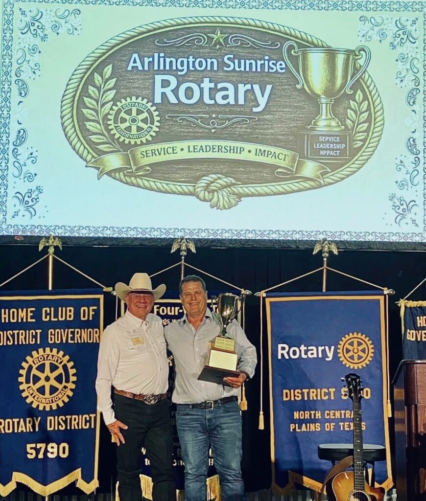 Arlington Sunrise Rotary recognized on stage at the Rotary District 5790 celebration