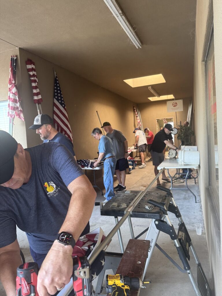 Arlington Sunrise Rotary members at a club workday