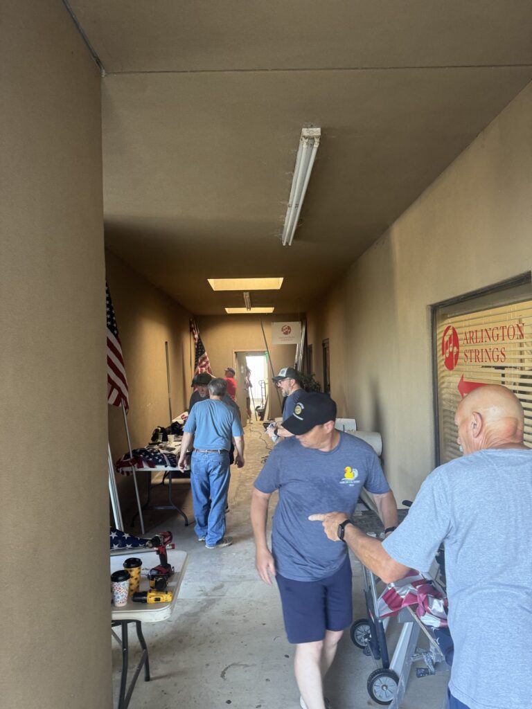 Arlington Sunrise Rotary members at a club workday