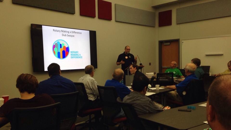 Sunrise Rotarians visiting the Dan Dipert Career Center
